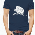 Navy Beinn An Tuirc Boar T-Shirt