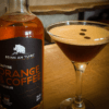 Orange and coffee espresso martini cocktail