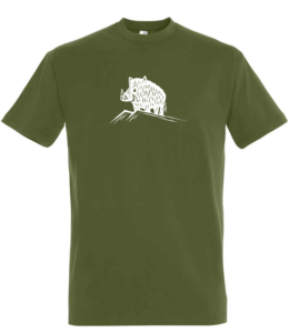 khaki boar t-shirt