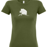 ladies khaki boar t-shirt